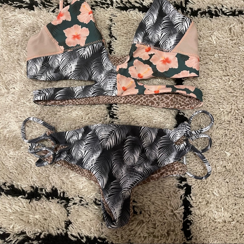 Acacia swimwear Kauai bottom in night palm